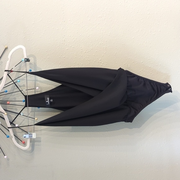 Lulu's black bodysuit thong top strappy size small - Picture 1 of 10